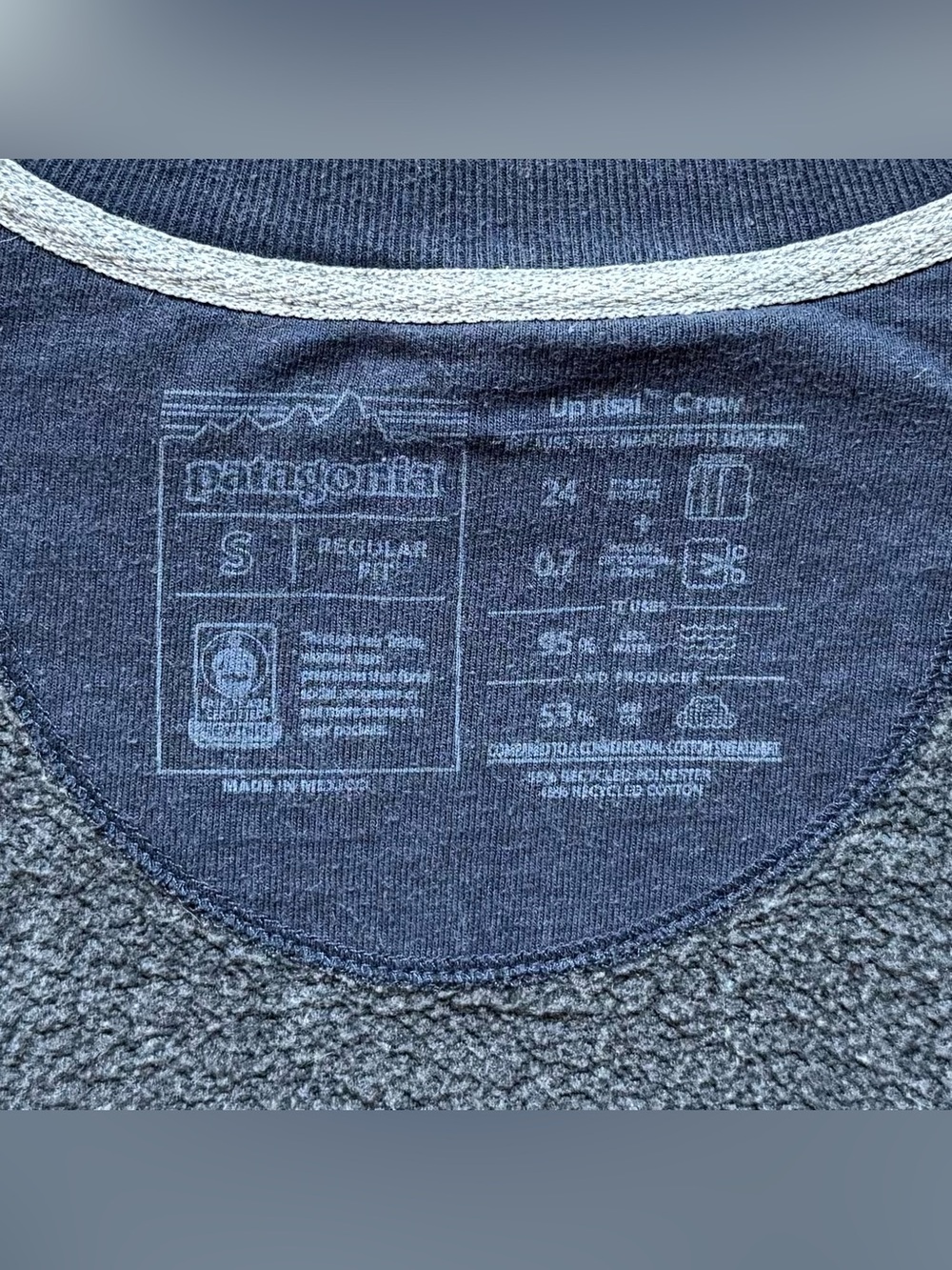 Patagonia Navy Uprisal Crew Sweatshirt Size S - Picture 5 of 5